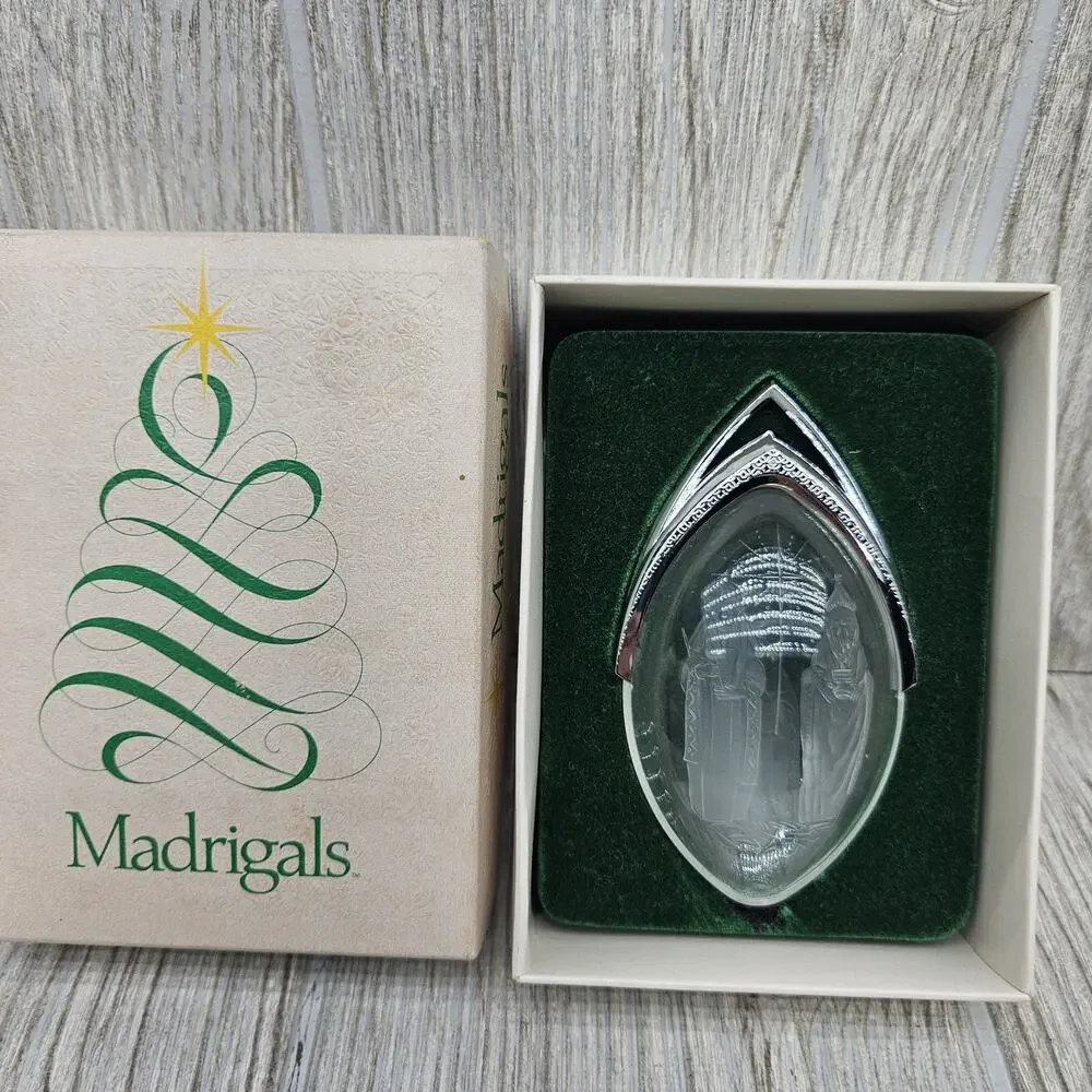 Vintage 1977 Ball Madrigals Three Wise Men Ornament 4086-70 Etched Boxed USA‎
